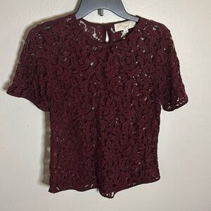 Lace burgundy top